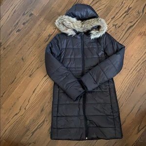 Black Puffer Maternity Coat